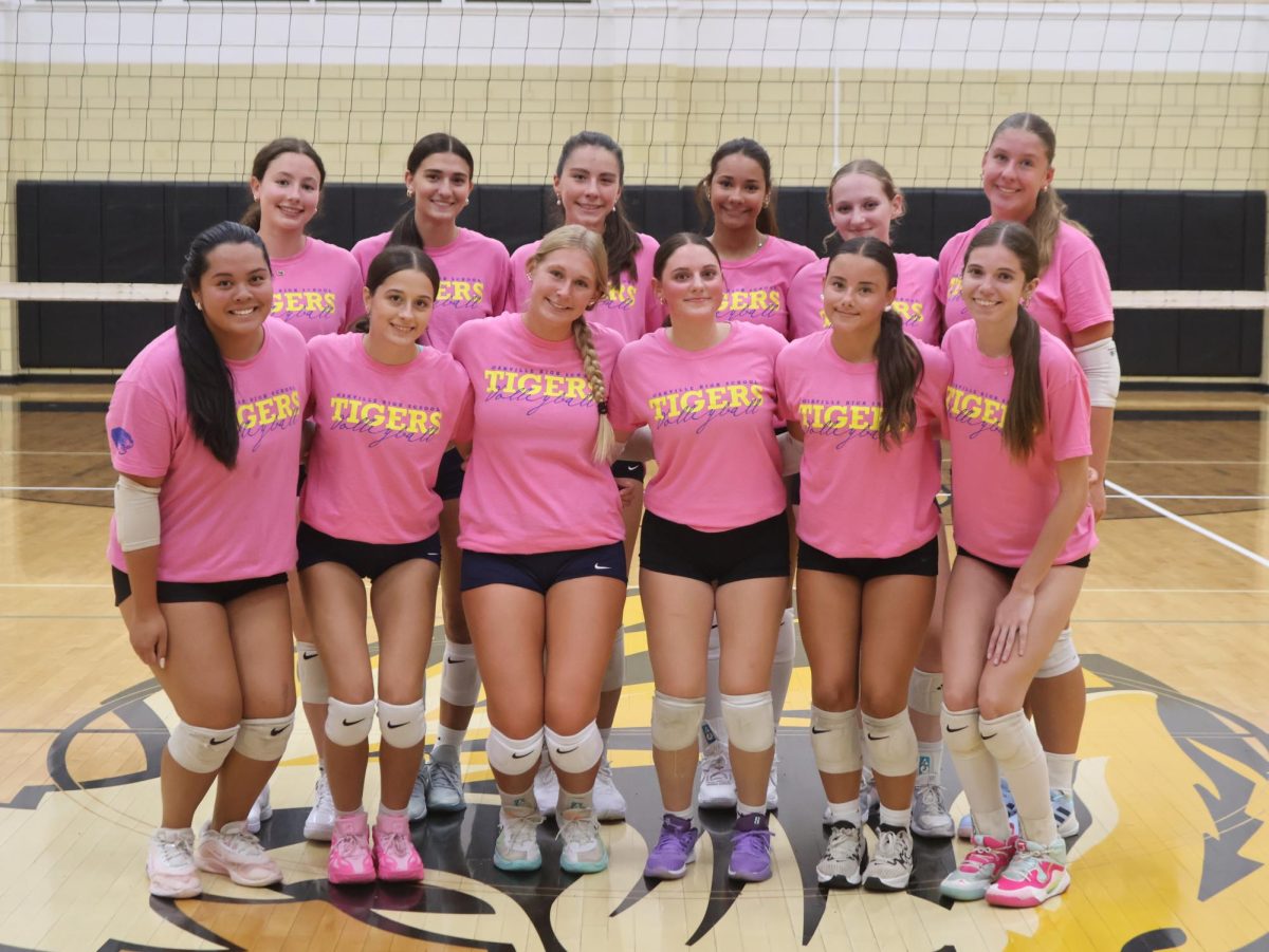 The Oakville girls volleyball team has four new players to varsity on its roster this season. Photo courtesy of the Mehlville School District.