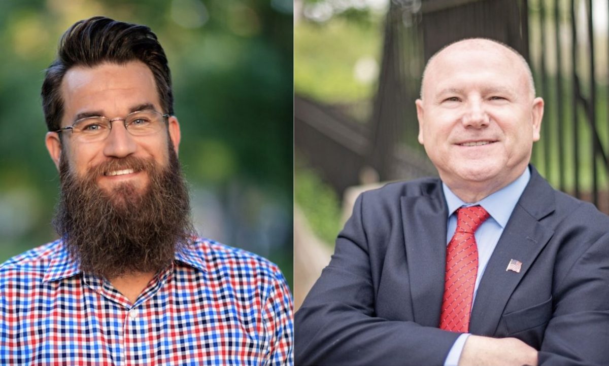 Incumbent Rep. Michael Burton, D-Affton (pictured left), and his Republican opponent, Kenneth Abram (pictured right).

