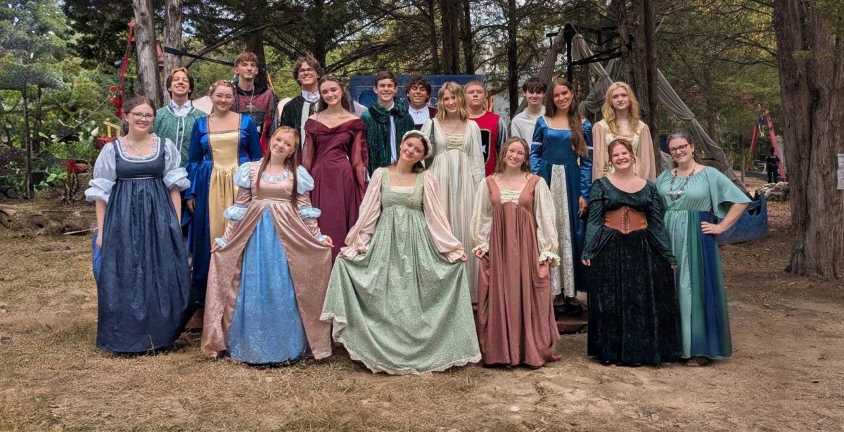 Members of the Oakville High School Madrigal Choir pose for a photo at the 2026 St. Louis Renaissance Festival on Sept. 19. Photo courtesy of the Mehlville School District.
