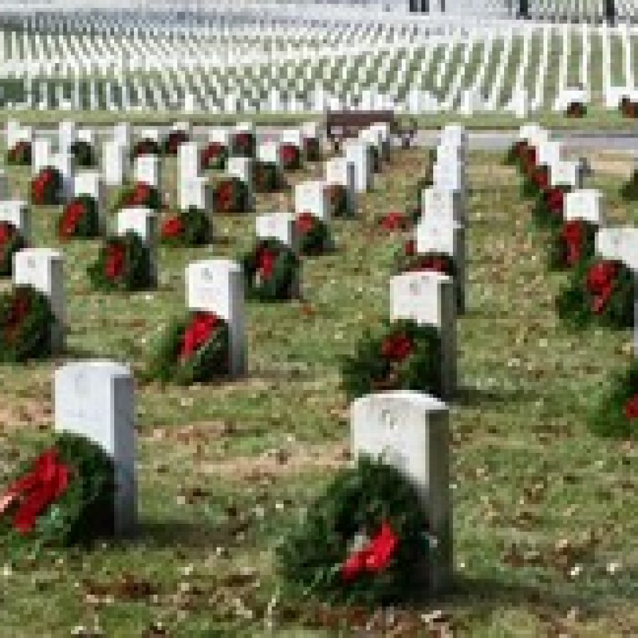 The Missouri Wing of the Civil Air Patrol, U.S. Air Force Auxiliary, hosted its ninth annual Wreaths Across America Day ceremony at Jefferson Barracks National Cemetery.