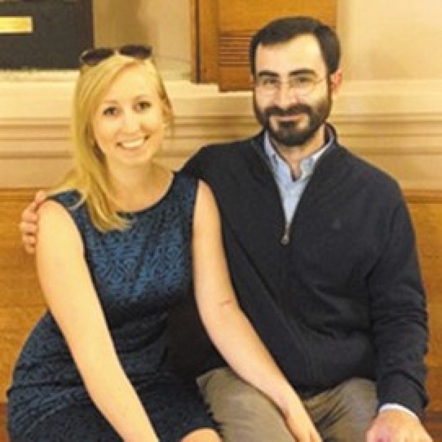 Lauren Miller and César Gutiérrez