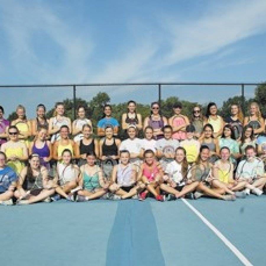 Though he has just a handful of returning players, Oakville High head coach Bill Ebert feels good about the potential of his girls tennis team. Bill Milligan photo