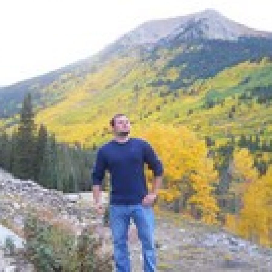 Dane Vogel is pictured up in the mountains west of Colorado Springs. 
