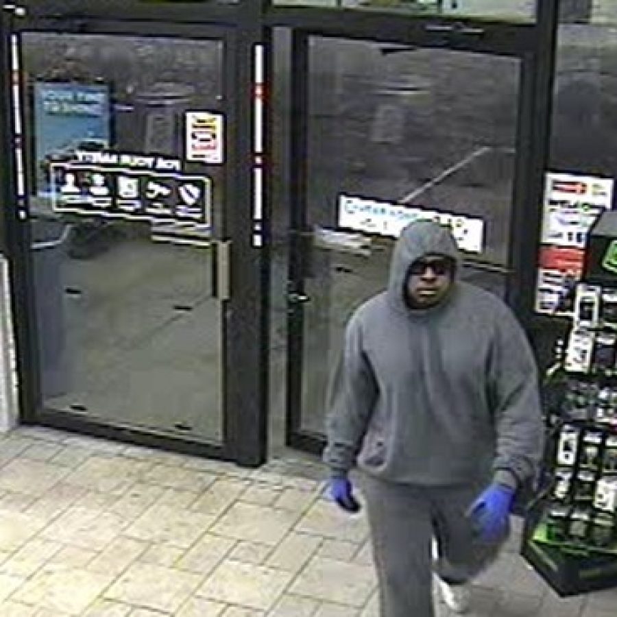 St. Louis County Police Department officers are seeking the publics help in identifying this suspect in a robbery at Circle K on Telegraph Road.