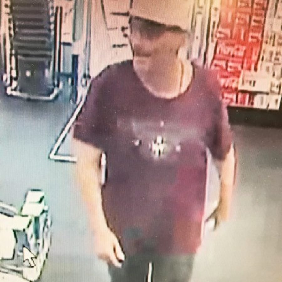 The St. Louis County Police Department is asking the publics help to identify this suspect in the robbery of a Walgreens store in Lemay.