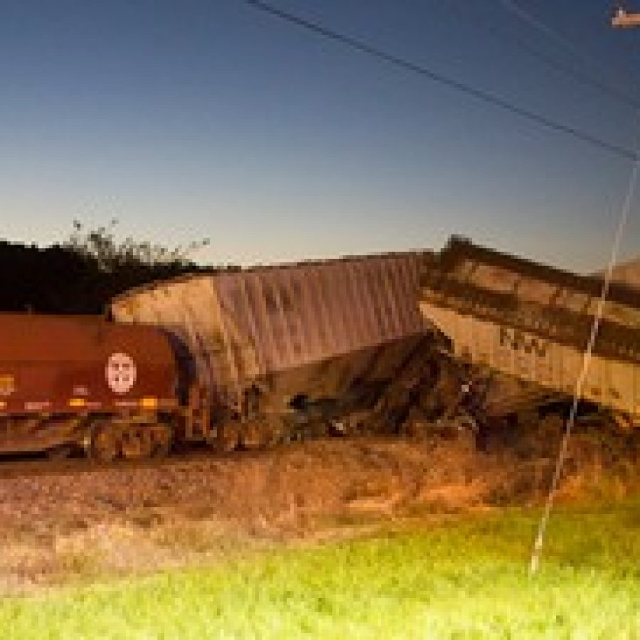 The cause of this train derailment on Baumgartner Road near Birchmont Place Drive is undetermined at this time. 