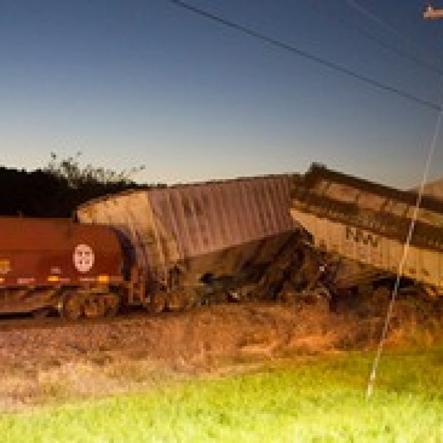 The cause of this train derailment on Baumgartner Road near Birchmont Place Drive is undetermined at this time.
 