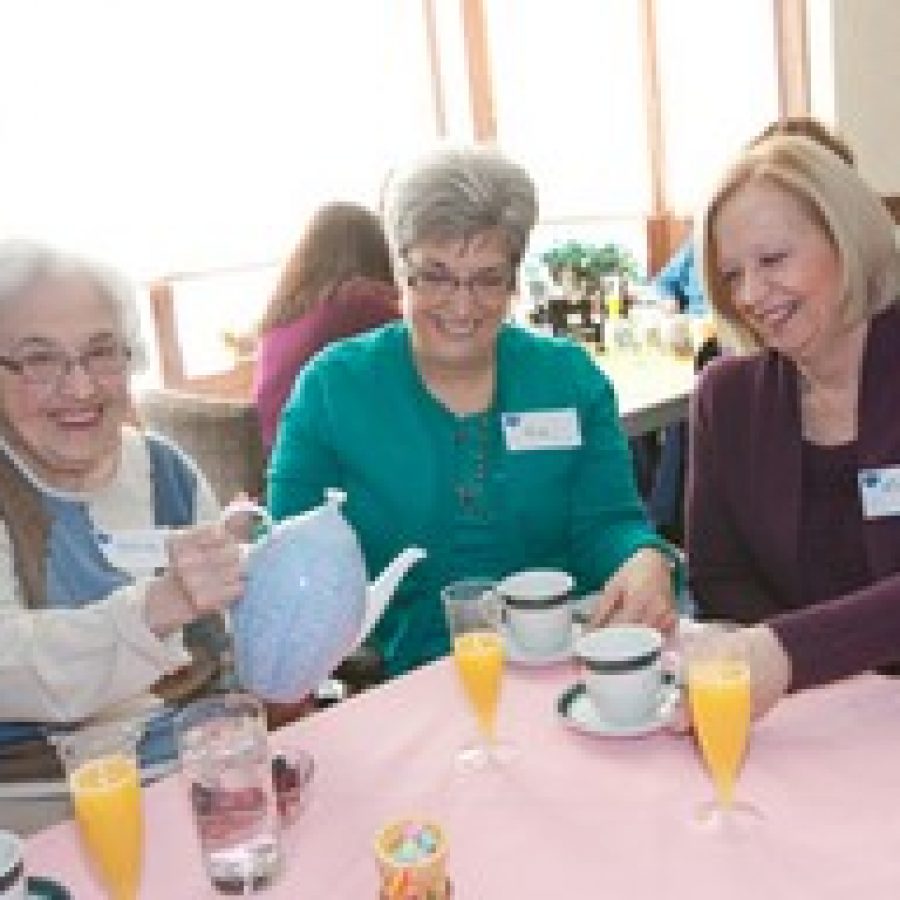 Tea for three at mother-daughter brunch