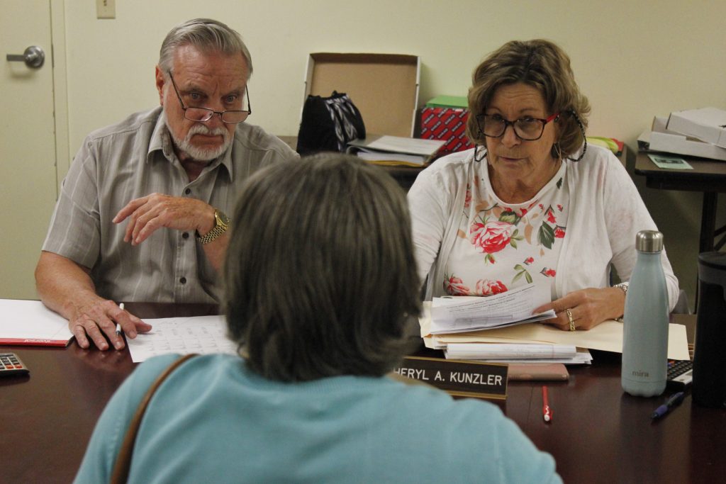 In a series of public Board of Equalization hearings in Crestwood July 25, 2019, commercial and residential property owners try to convince board members that their properties are worth less than originally assessed. More often than not, their bids to reverse the hike on their properties were turned down, especially in cases where property owners did not bring photo evidence to back up their cases. Photo by Erin Achenbach. 