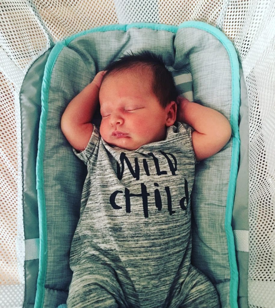 Maroon family has first child