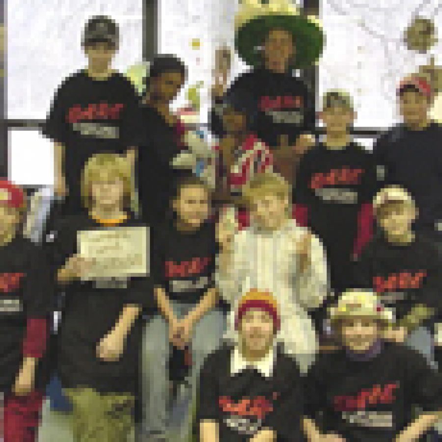 Pupils in Kari Pratts fifth-grade class at Crestwood Elementary enjoy Crazy Hat Day. The pupils brought in donations to wear hats at school.