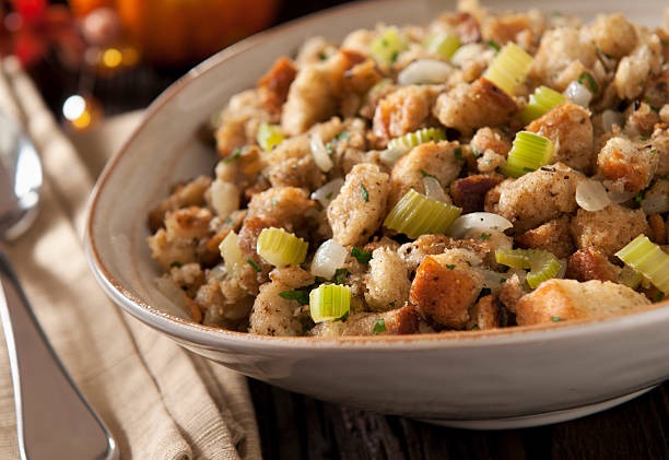 2020 Home for the Holidays Contest Deserving Dressing: Pretzel Bread Stuffing with Pancetta and Apples