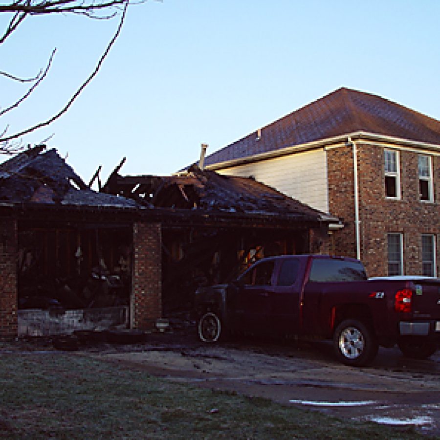 An early morning fire on New Years Day resulted in major damage to the garage of this residence on Graystone Ridge Court in Oakville.