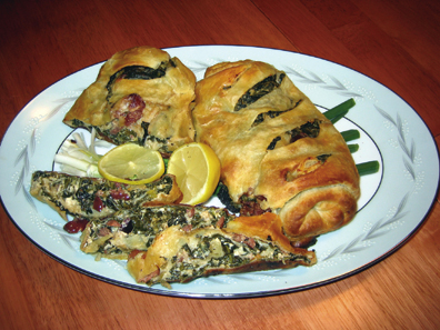 Puff pastry puts this Greek salad on a roll