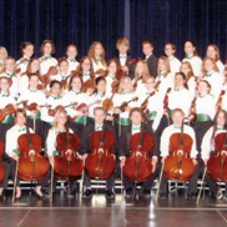 The Lindbergh High School Symphony Orchestra, above, will perform Friday at the Missouri Music Educators Association Conference in Osage Beach. The Sperreng Middle School Jazz Ensemble, below, also will perform and is the first middle school jazz band ever selected to participate in the event.