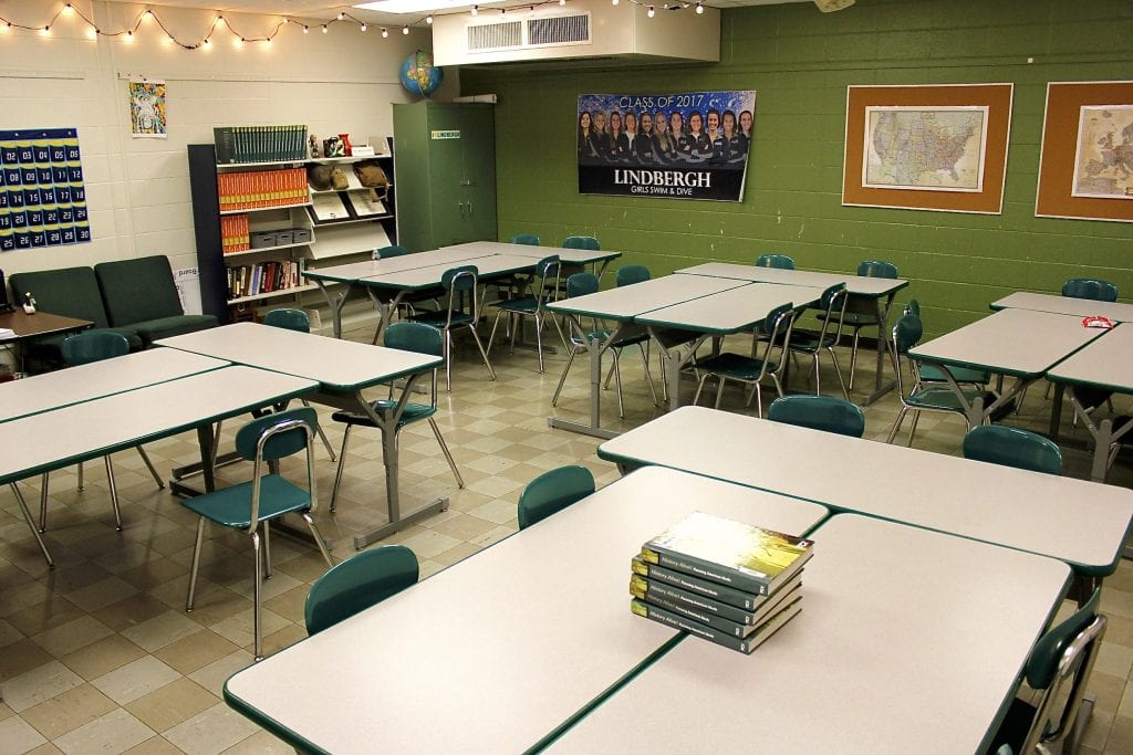 Pictured above: One of the classrooms at Lindbergh High School. Most of the buildings at LHS date back to the 1950s and 1960s. Photo by Erin Achenbach.