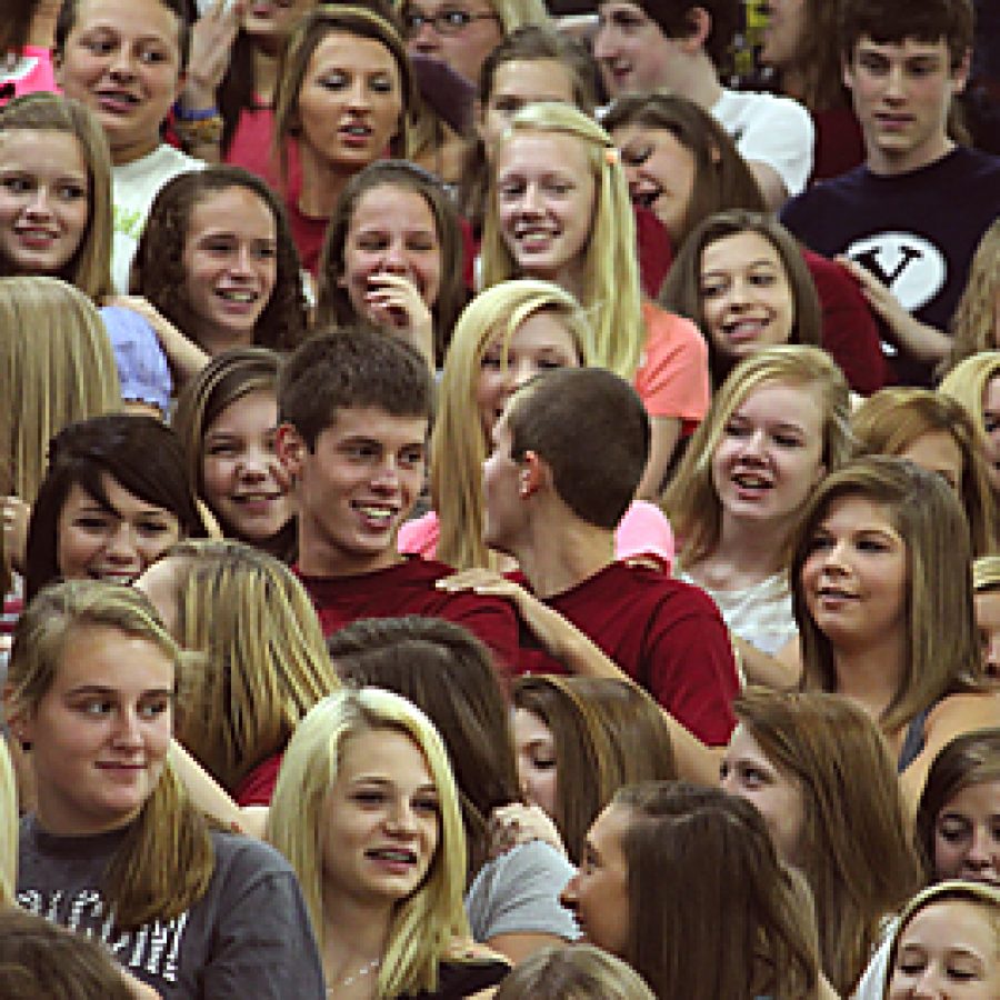 Students loosened up and participated in team-building activities on Aug. 10 during Link Crew orientation.