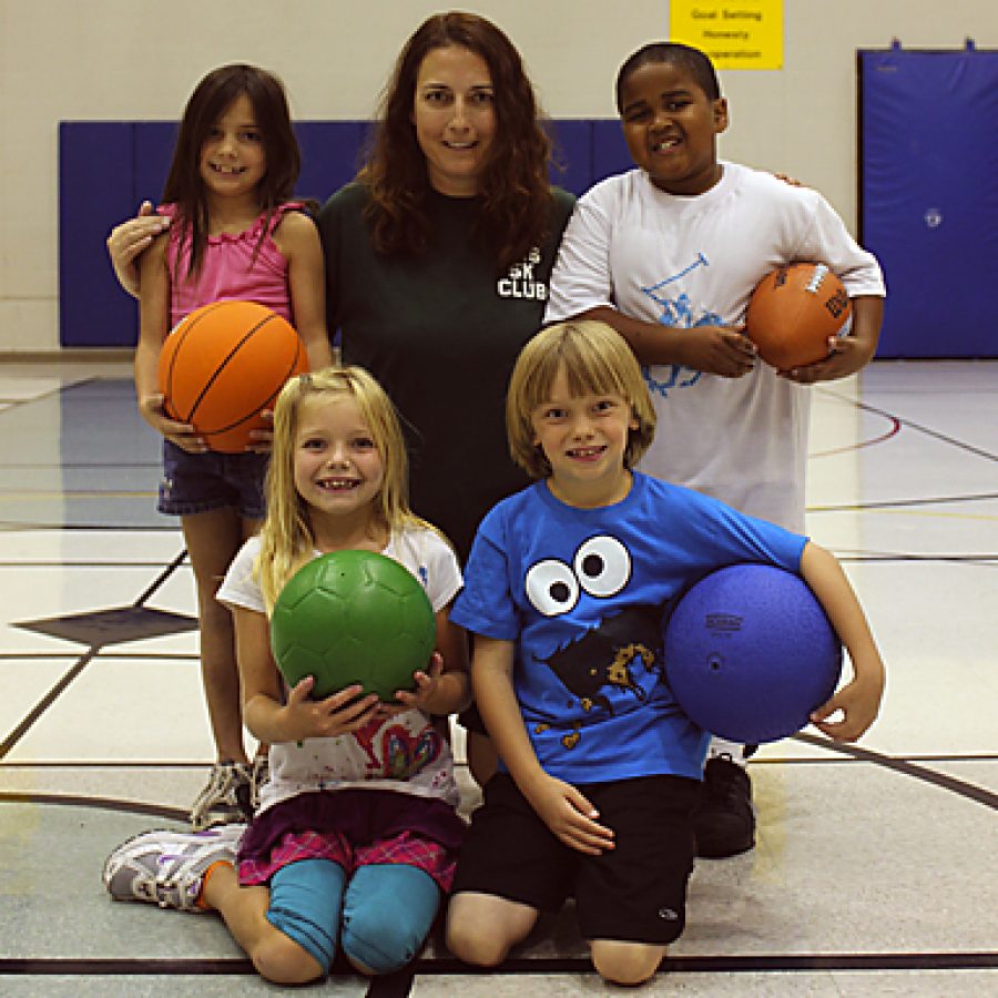 Sappington Elementary School teacher Mary Driemeyer, shown here with her second grade students, was recently named 2011 St. Louis Elementary Physical Education Teacher of the Year by the Missouri Association for Health, Physical Education, Recreation and Dance.