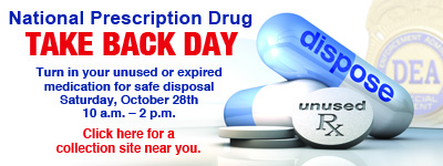 Drop off prescription drugs this weekend at local police stations