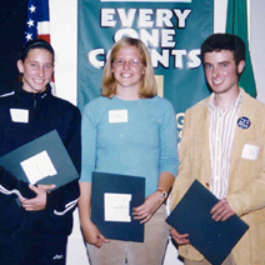 Lindbergh High School seniors earning recognition as National Merit Scholarship Commended Students, below, from left, are: Nicole Moore, Leah Boersig and Paul Nauert. Not pictured is Daniel Parker.