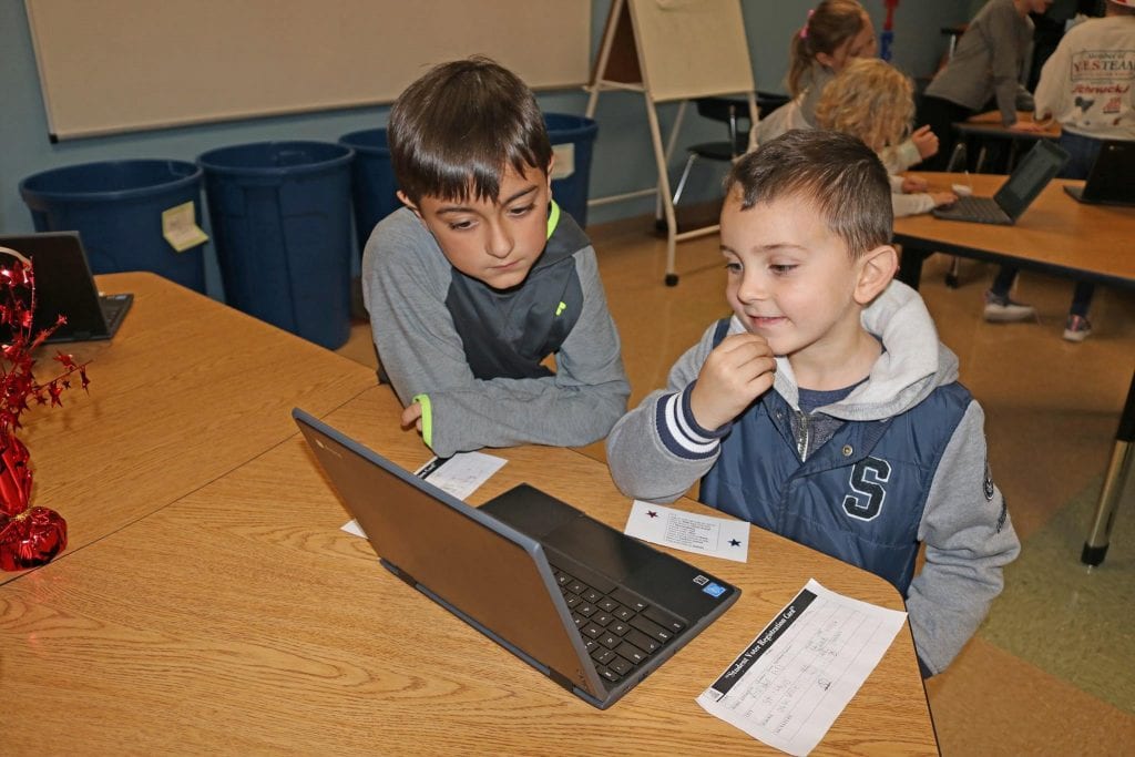 Students at Oakville Elementary participate in 'Kids Voting' for the November 2018 election. 