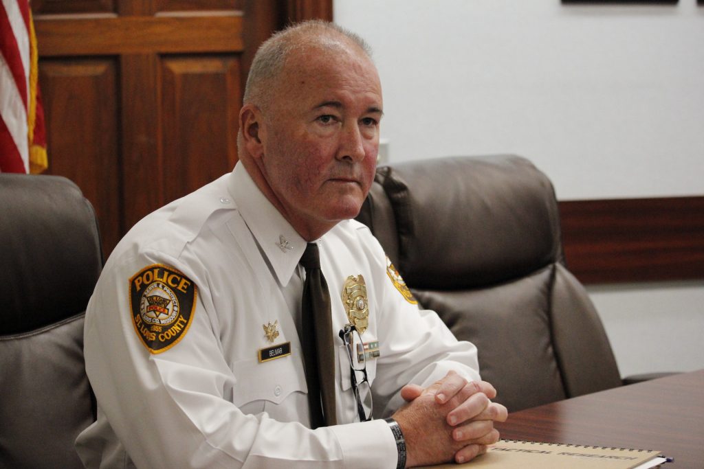 Chief Jon Belmar at a police board meeting in October following the verdict in the Wildhaber case. Photo by Erin Achenbach.