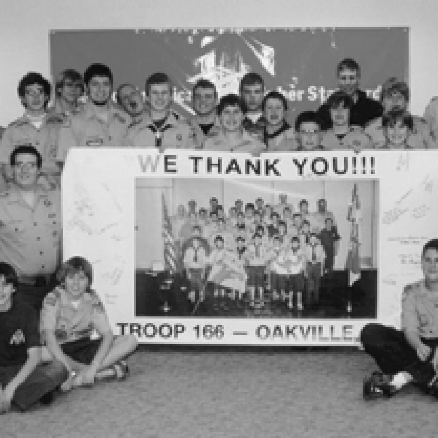 These Boy Scouts appreciate the local support that allowed them to collect enough donations to send 185 holiday gift bags to troops overseas and another 40 gift bags to orphaned Iraqi children.