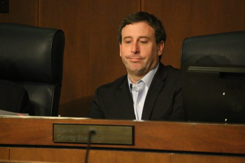 County Executive Steve Stenger at the Aug. 1 County Council meeting. Photo by Jessica Belle Kramer.
