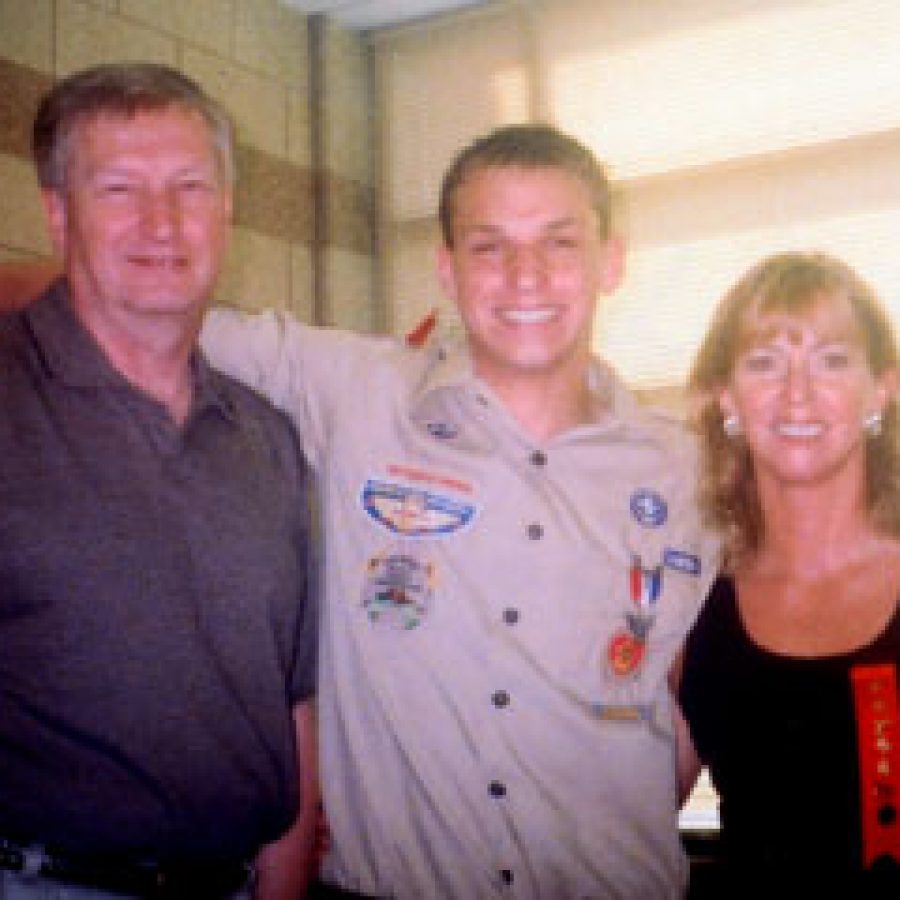 Eagle Scout Zack Jones is pictured with his parents, Don and Karen Jones. He is a member of Boy Scout Troop 824.