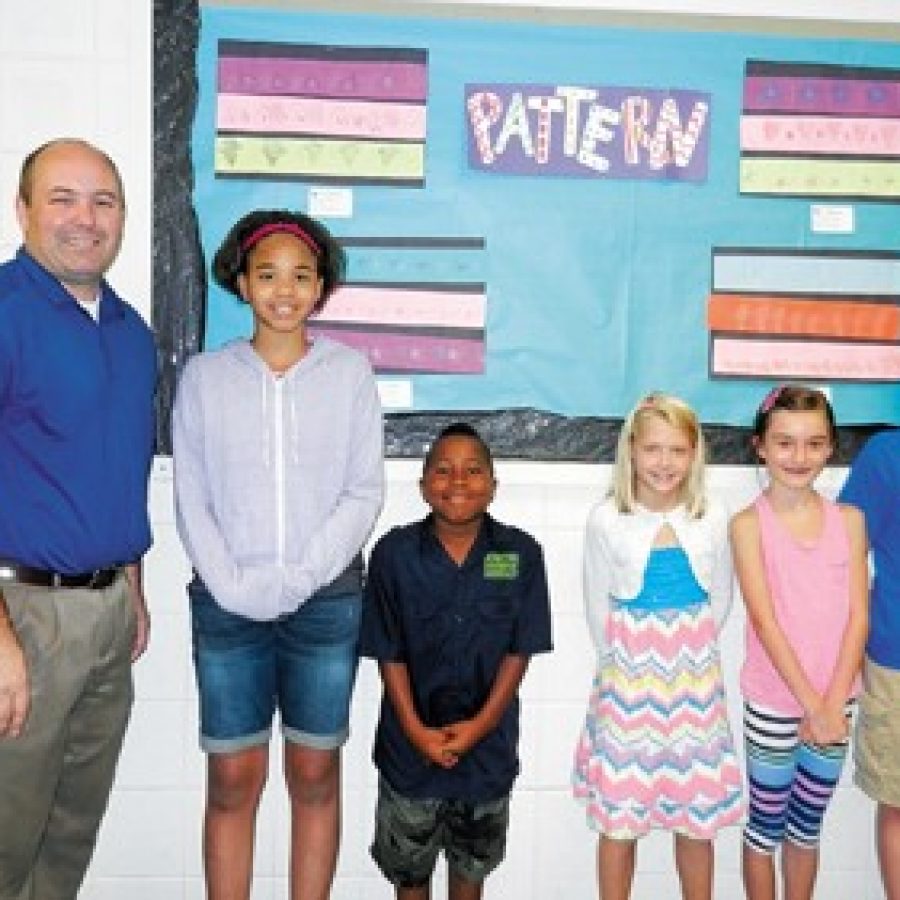 Terrific Kids of the Month from Point Elementary were honored for their hard work and great improvement in effort, reading skills or work habits this year. Pictured with Principal Dan Gieseler, from left, are: Haley Young, Nakhi McKinnie, Natalie Baker, Sophia Norris and Gus Taylor.