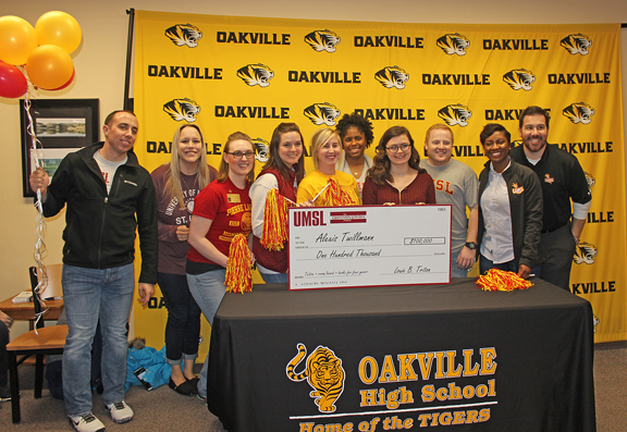 Oakville High senior receives scholarship surprise