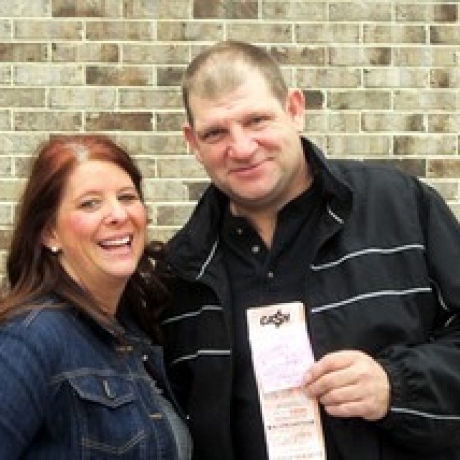 Christine and George Millaway are splitting a \$66,000 Missouri Lottery Show Me Cash jackpot. 