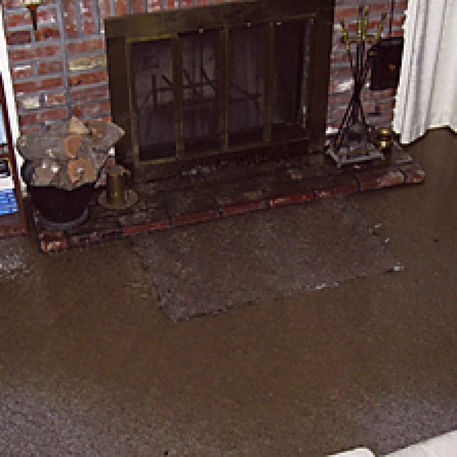 Torrential rain the evening of July 7 resulted in flooding that damaged the basement of Ginny Antonaccis Oakville residence as shown in this photo taken by her daughter Alyssa.
