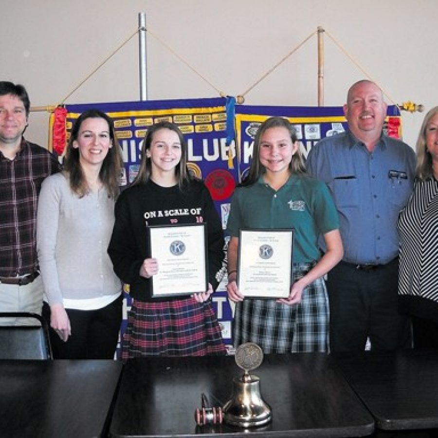 Kiwanis Club honors two Outstanding Students