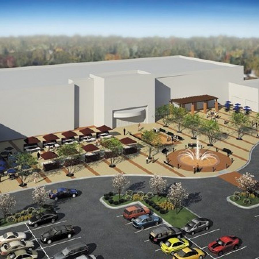 UrbanStreets rendering of the retail centerpiece of their proposal for the former Crestwood mall site.