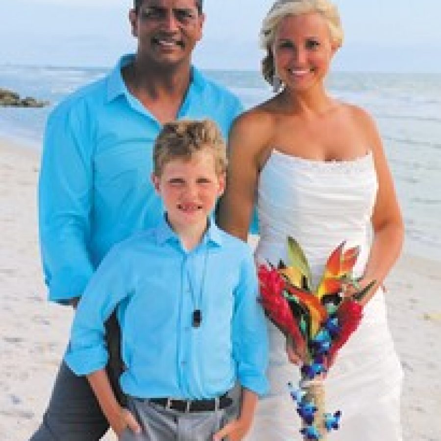 Mr. and Mrs. Chand with their son Luke 