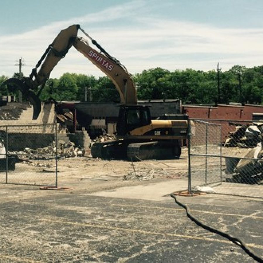 Just after Lindbergh Schools closed on the former Johnnys Market in May, the iconic building was demolished, above.