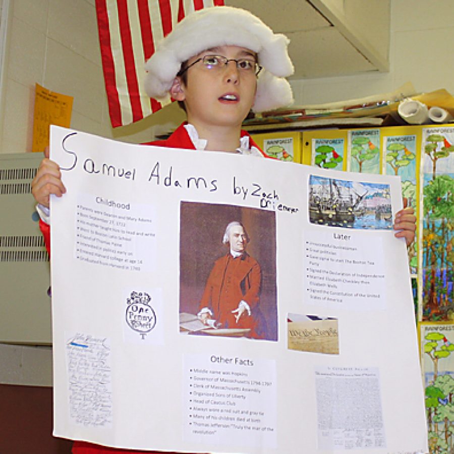 Fifth-graders study American Revolution