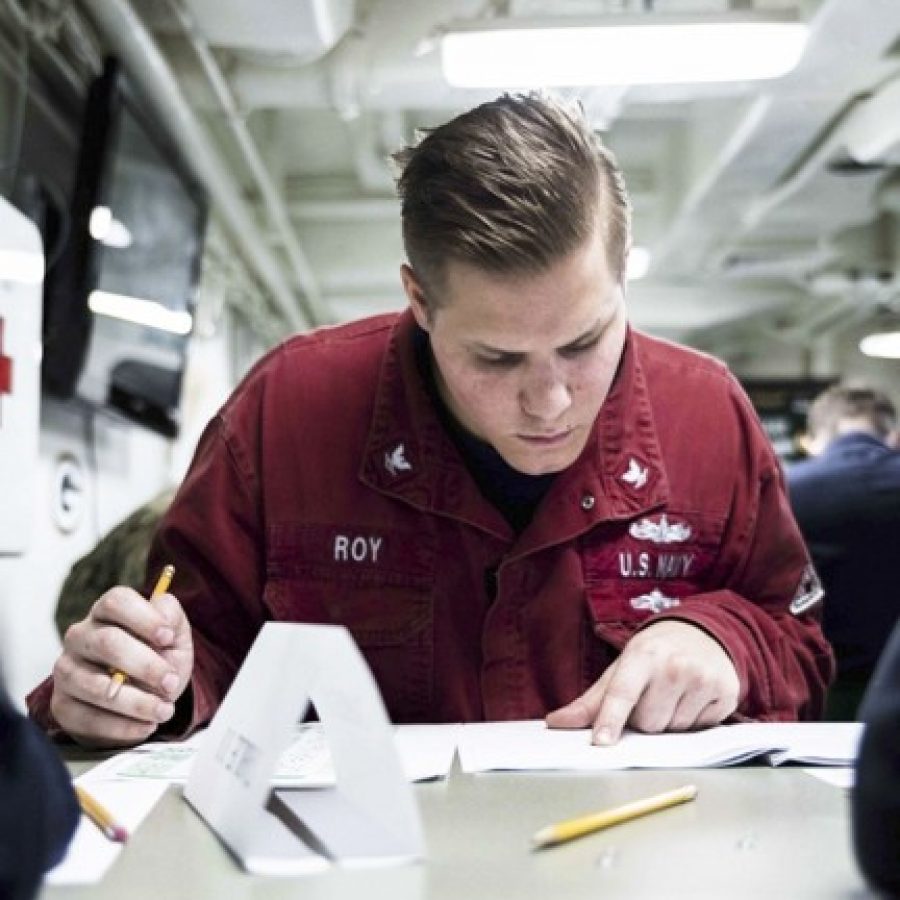 Fenton sailor takes Navywide advancement exam