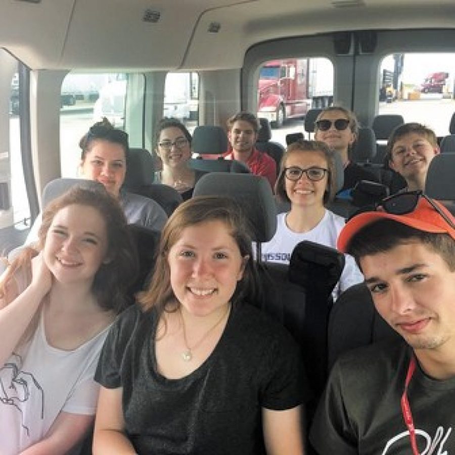 These drama students from Mehlville High School who attended the International Thespian Festival began their drive home filled with exciting memories and knowledge that will help them in the future.