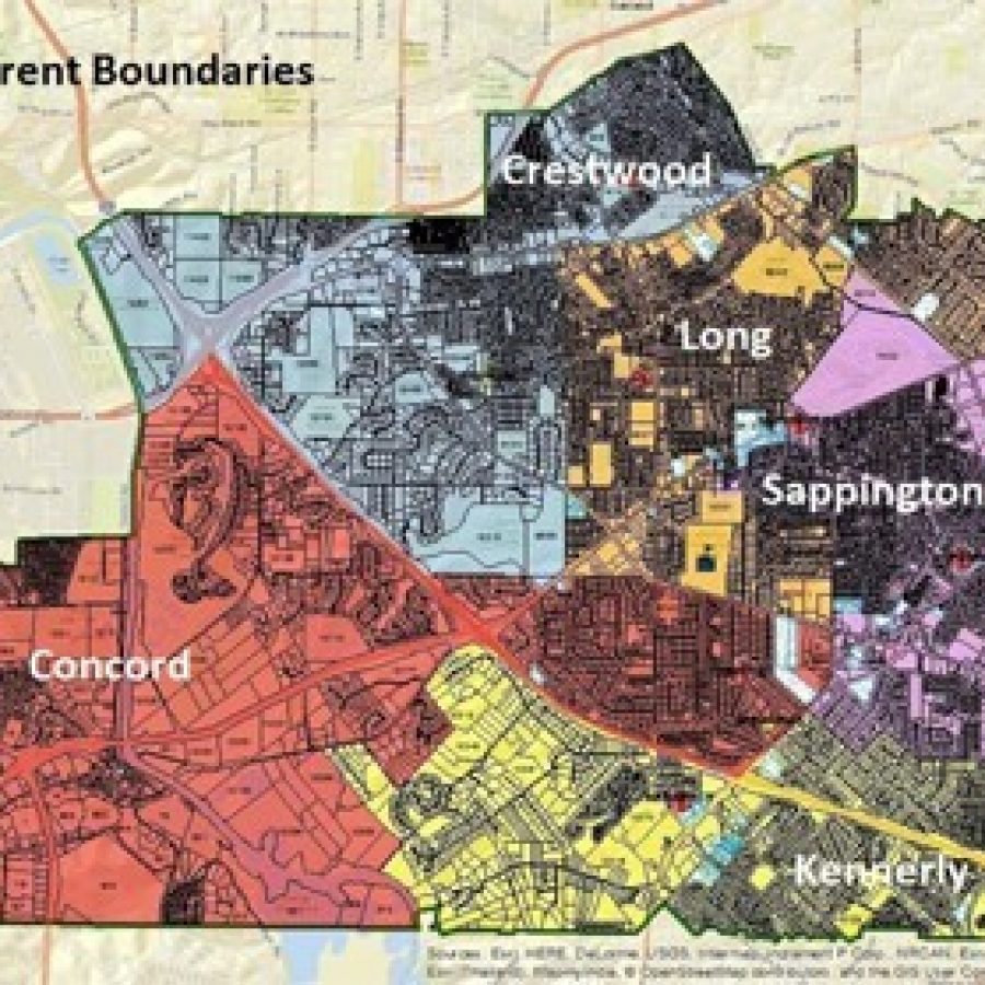 Pictured above are the current boundaries for Lindbergh Schools elementary schools.