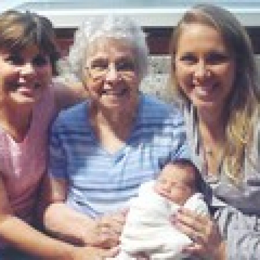 Members of the Amsler family recently gathered for this photograph of four generations. 