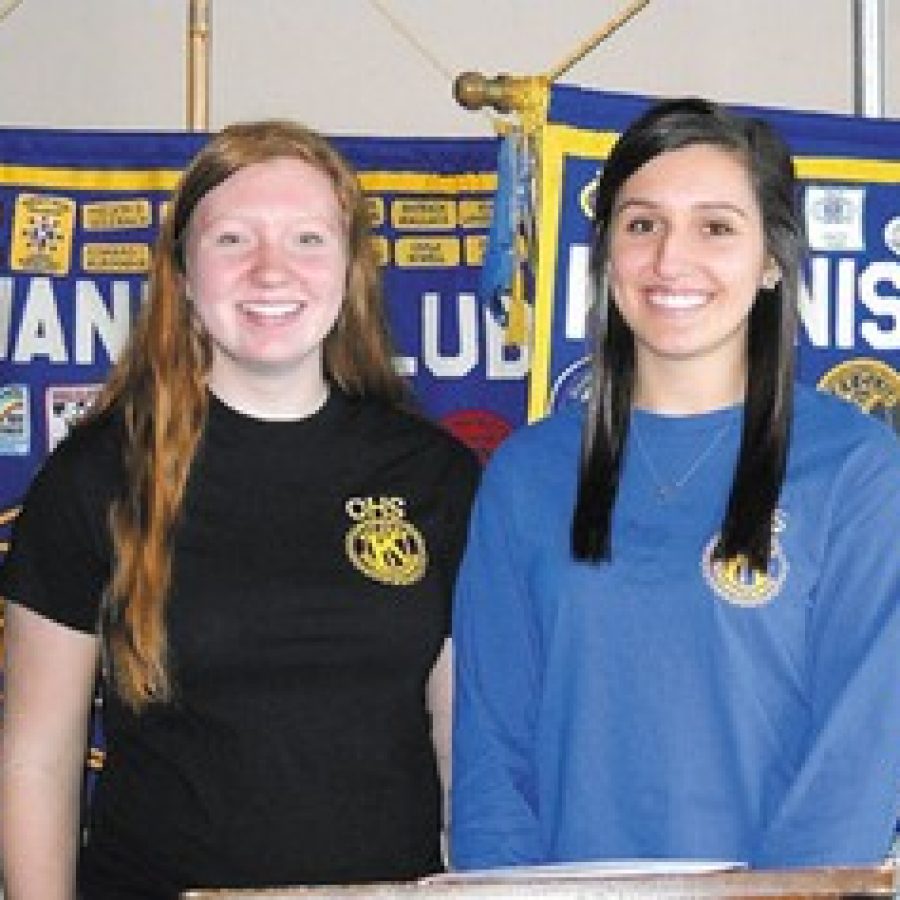 Makayla Appel and Alexandria Elder of the Oakville Senior High School Key Club. 