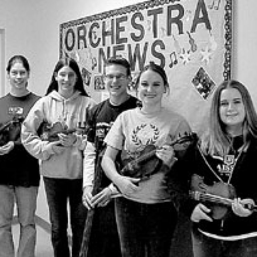 Lindbergh High School All-Suburban Orchestra musicians, from left, are: Emily Stubbs, Nicole Moore, Zachary Klotz, Corrine Zeller and Kate Haberman.