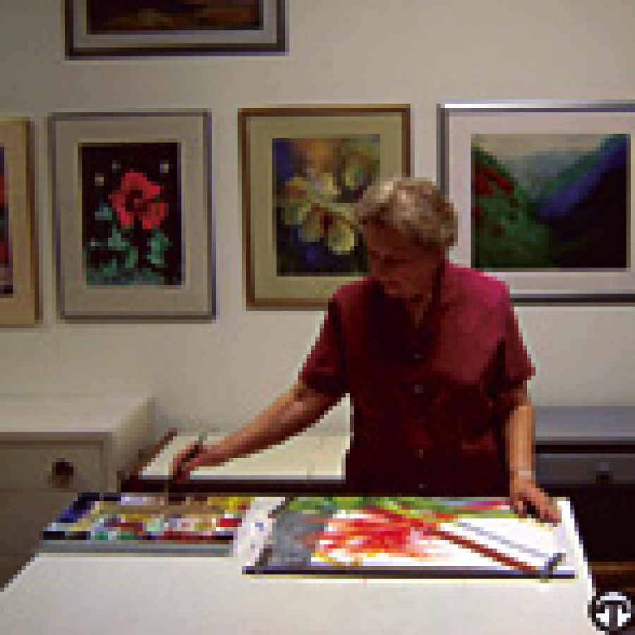 Doris Evans, 79, of Austin, TX is a Geezer artisan and art instructor, who sells her watercolor painting on the e-commerce Web site Geezer.com.