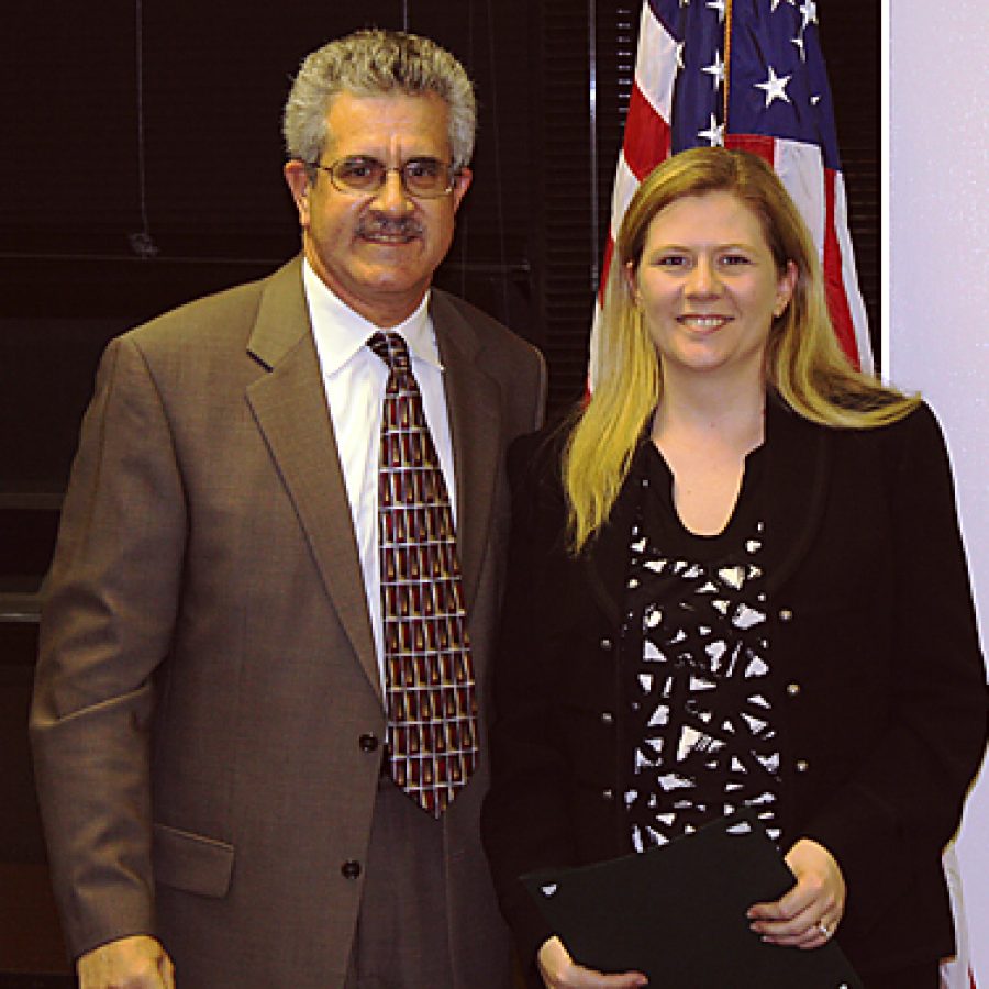Board President Ken Fey is pictured with new board member Kara Gotsch.