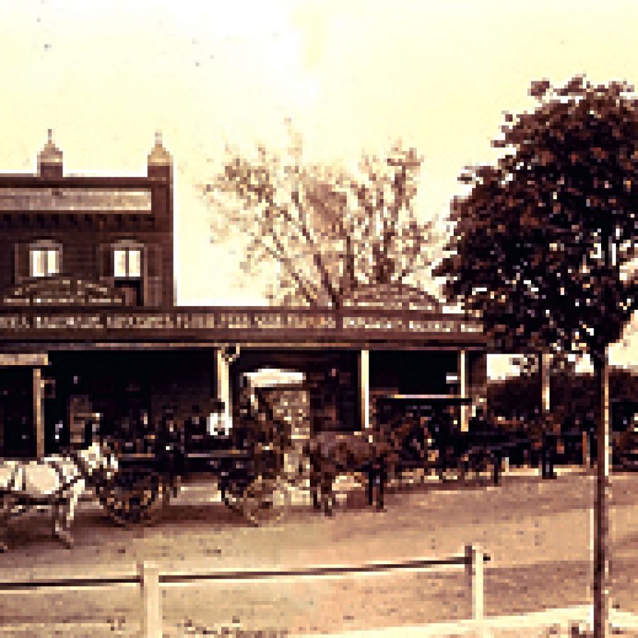 The Winheim Bros. Grocers and General Store was the hub of commerce in Oakville near where St. Pauls United Church of Christ, the Charles Meyer Insurance Agency and the Shell station now stand on Telegraph Road by Cliff Cave Road. It also served as Post Office from 1876 until the early 1900s.