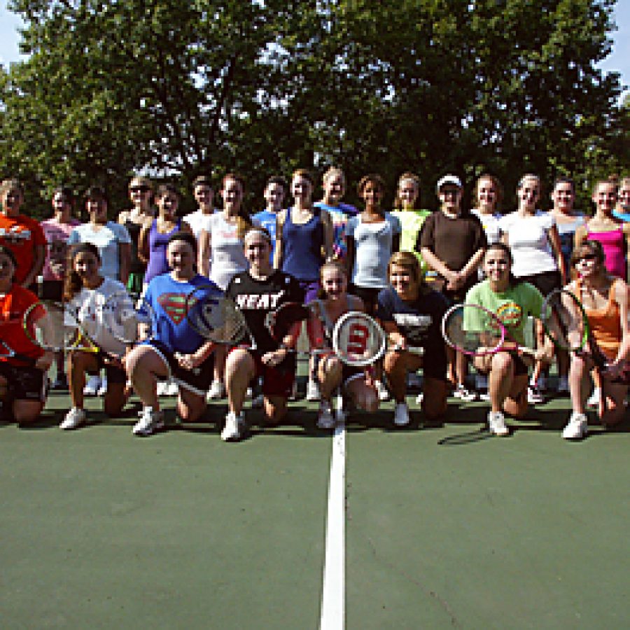 Head coach Bill Ebert plans to have his Mehlville High girls tennis team work on its aggressiveness for the 2010 season. Bill Milligan photo