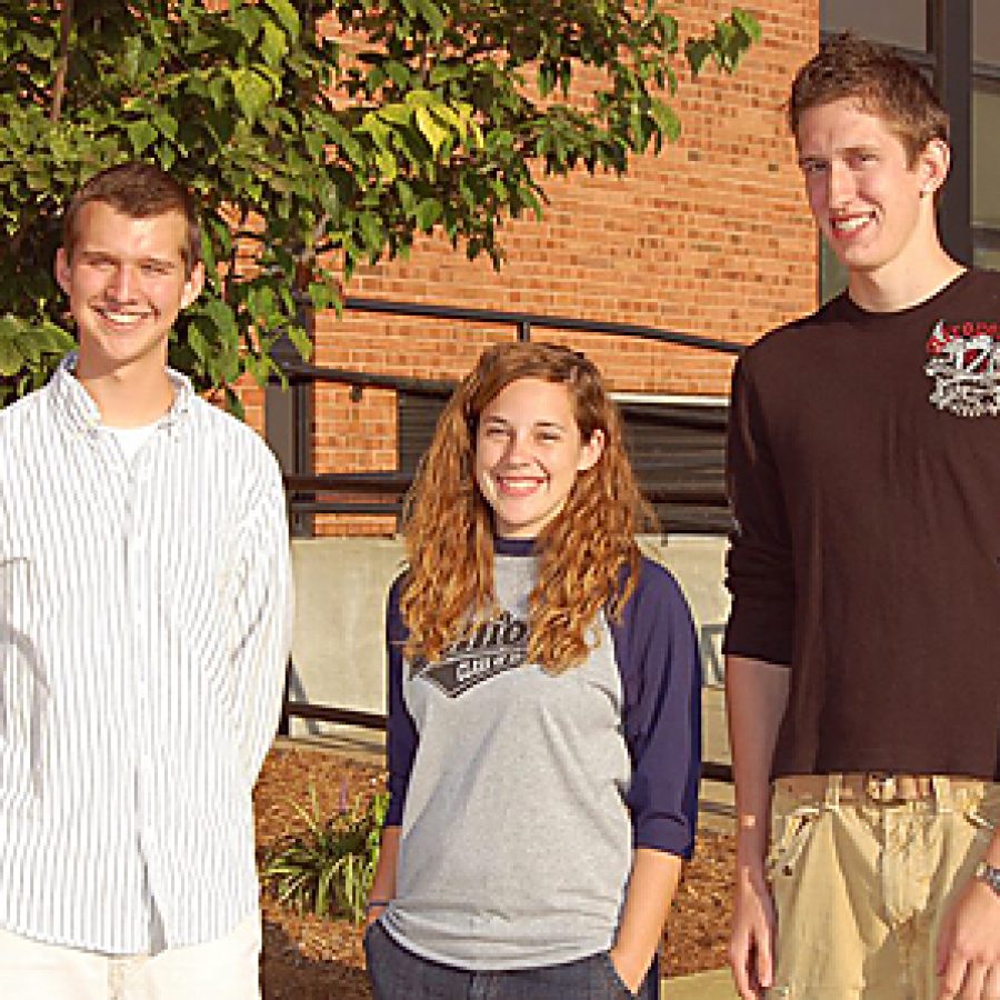 Oakville Senior High School seniors Dan Stefanus, Lauren Chapman and Zachariah Westerfield are National Merit Scholarship seminfinalists.