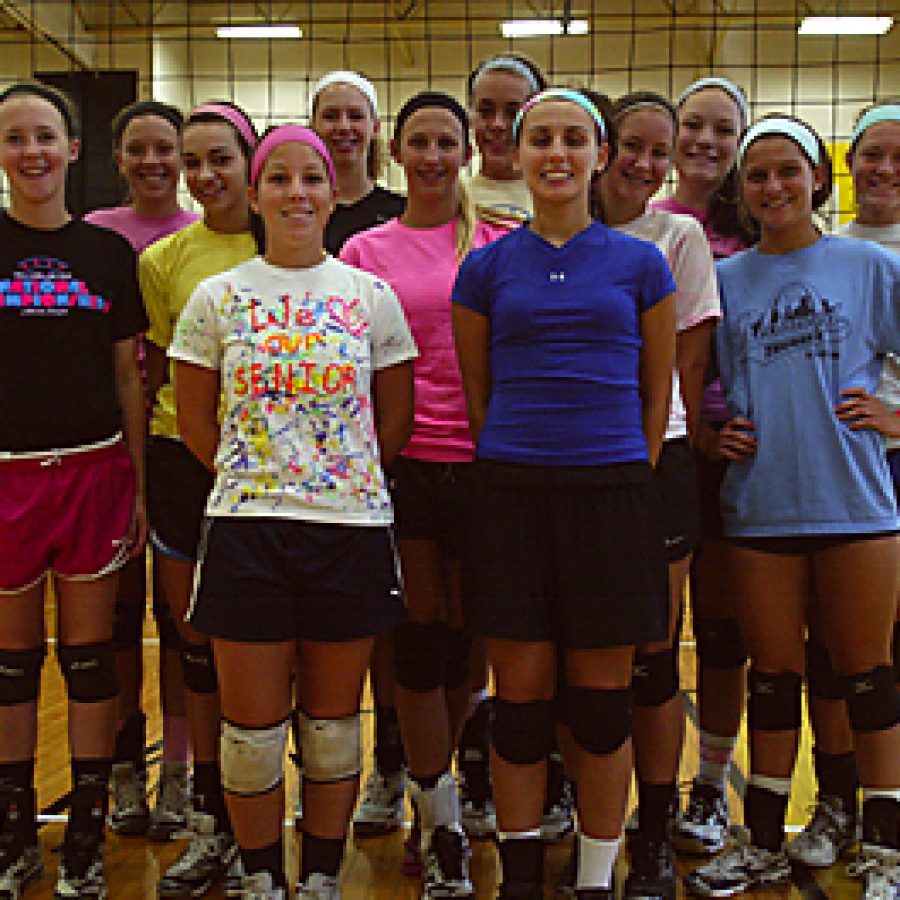 The Oakville High girls volleyball team, led by head coach Morgan Lucas, looks to advance further in the playoffs in 2011 than last year. Bill Milligan photo